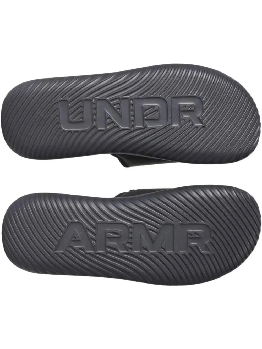 Men's All Black Ignite Pro Slide Comfort Soft Rubber Slip On Flat Sandal Shoes